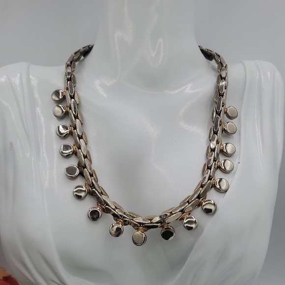 Modernist Cable Chain Estate Necklace Heavy Stunning Well Made N3601 - Picture 1 of 3